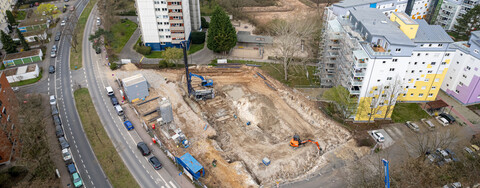 Sicherer Baugrubenverbau für Wohnungsbauprojekt in Frankfurt 