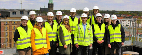 Wirtschaftsjunioren besichtigen Fiege-Baustelle in Münster