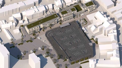 Visualisierung und Lage des Lindenquartiers in Peine
