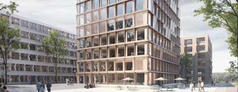 Köster realisiert Holz-Hybrid-Hochhaus am Zollhafen Mainz