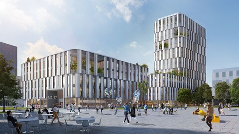 Kräling Altenpflegeheim Bochum, Visualisierung von zwo+ Architekten