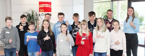Zukunftstag: Schülerinnen und Schüler bei Köster